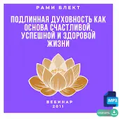 Рами Блект. Аудио-запись вебинара "Подлинная духовность как основа счастливой, успешной и здоровой жизни"