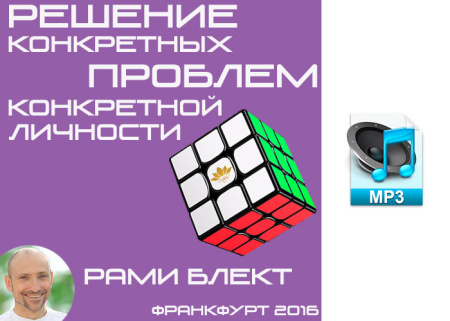 Аудио версия. Решение конкретных проблем конкретной личности. Рами Блект. Франкфурт 2016
